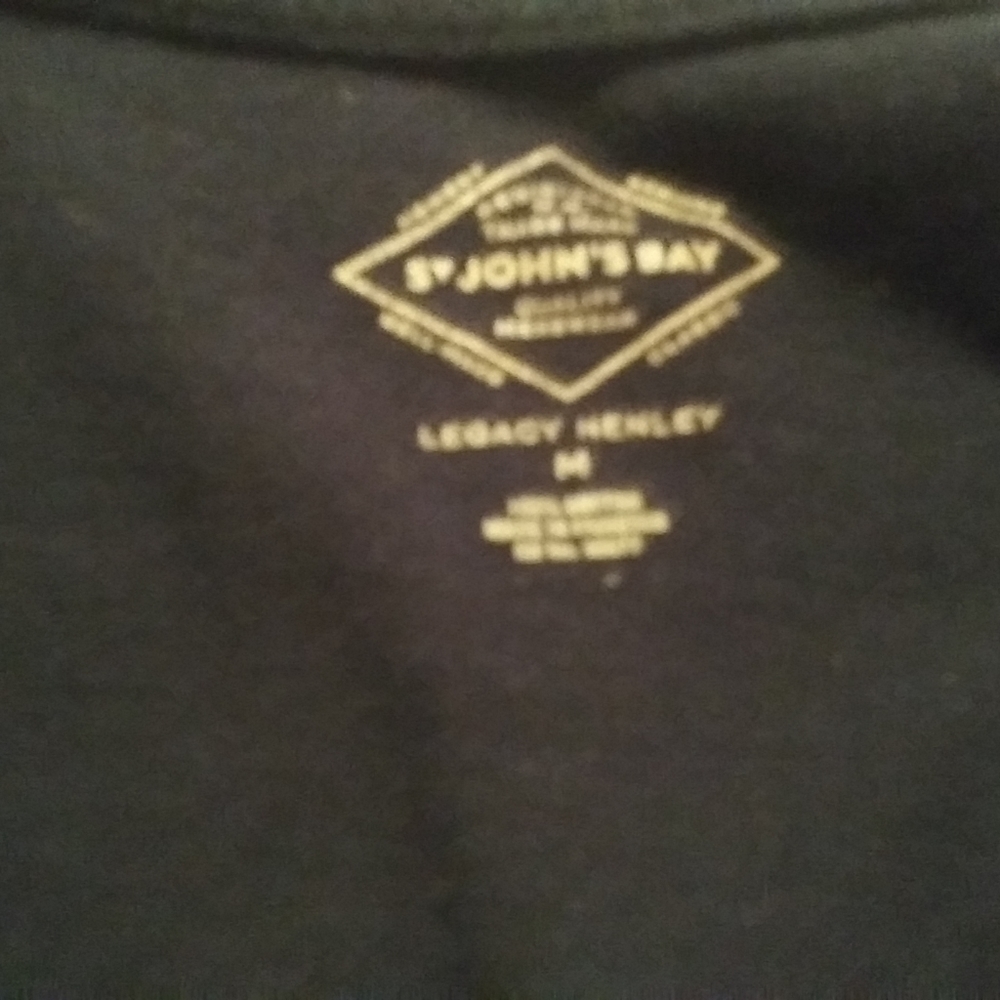 MENS SAINT JOHNS BAY LONG SLEEVES SHIRT BLACK COLO